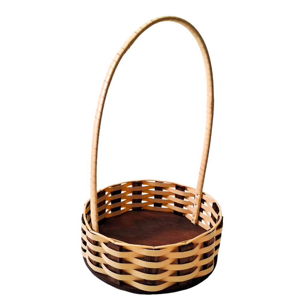 CESTA RD PQ RATTAN MARFIM